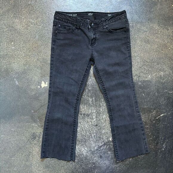 Ana A New Approach Women's Bootcut Faded Black Jeans Distressed Size 28/6 - Picture 3 of 13